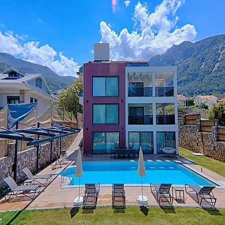 Private Luxury With Large Pool, Jacuzzi And Barbecue In Oeluedeniz * فتحية