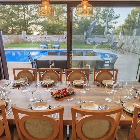 Villa Private Luxury With Large Pool, Jacuzzi And Barbecue In Oeluedeniz *