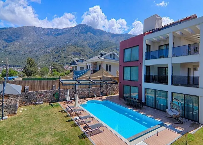 Private Luxury With Large Pool, Jacuzzi And Barbecue In Oeluedeniz Фетхие
